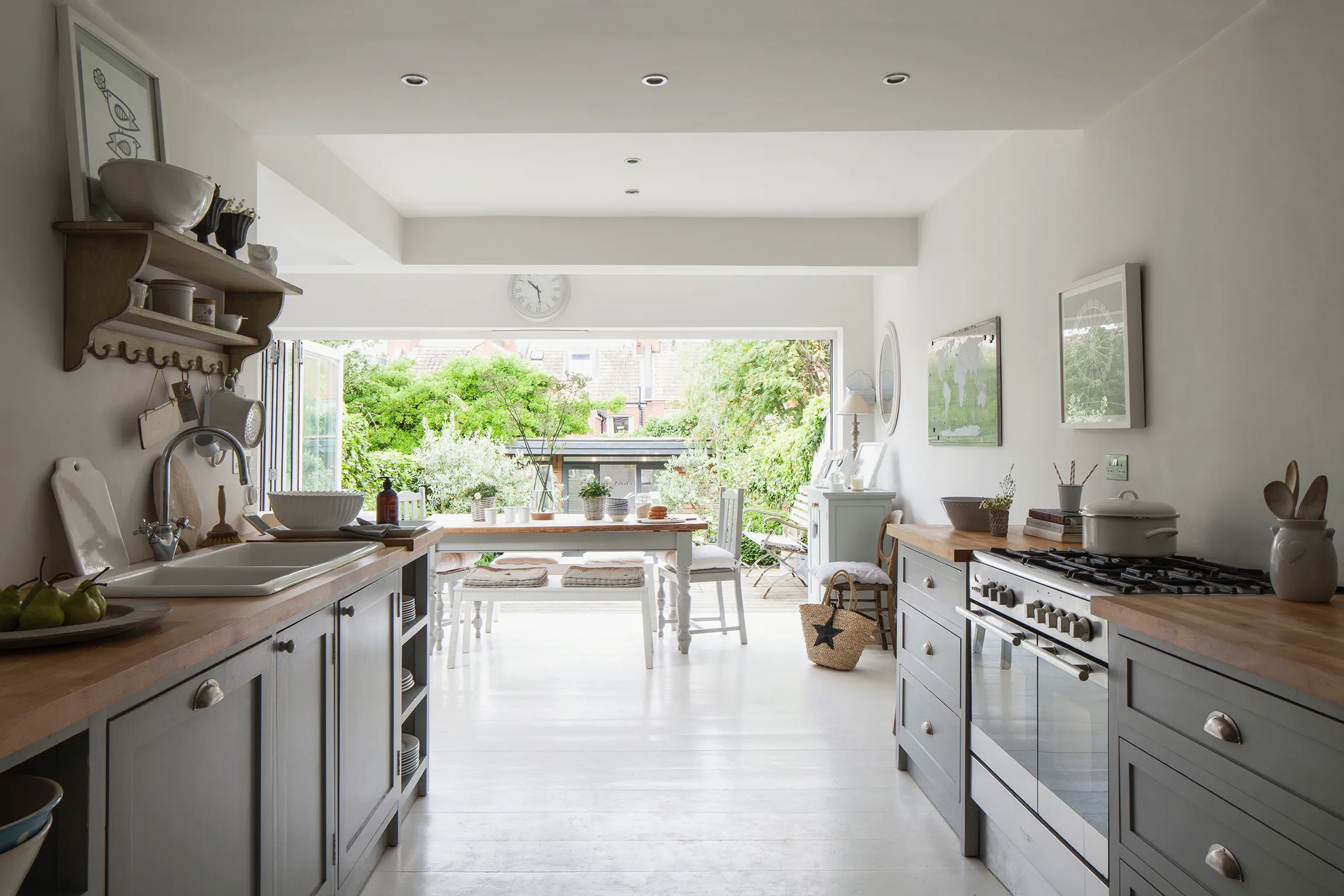 kitchen with bifold doors